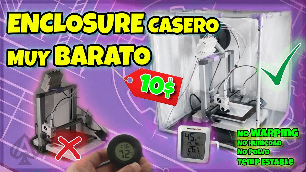 Como hacer ENCLOSURE a tu IMPRESORA 3D por 10 euros - La solución más económica para evitar warping