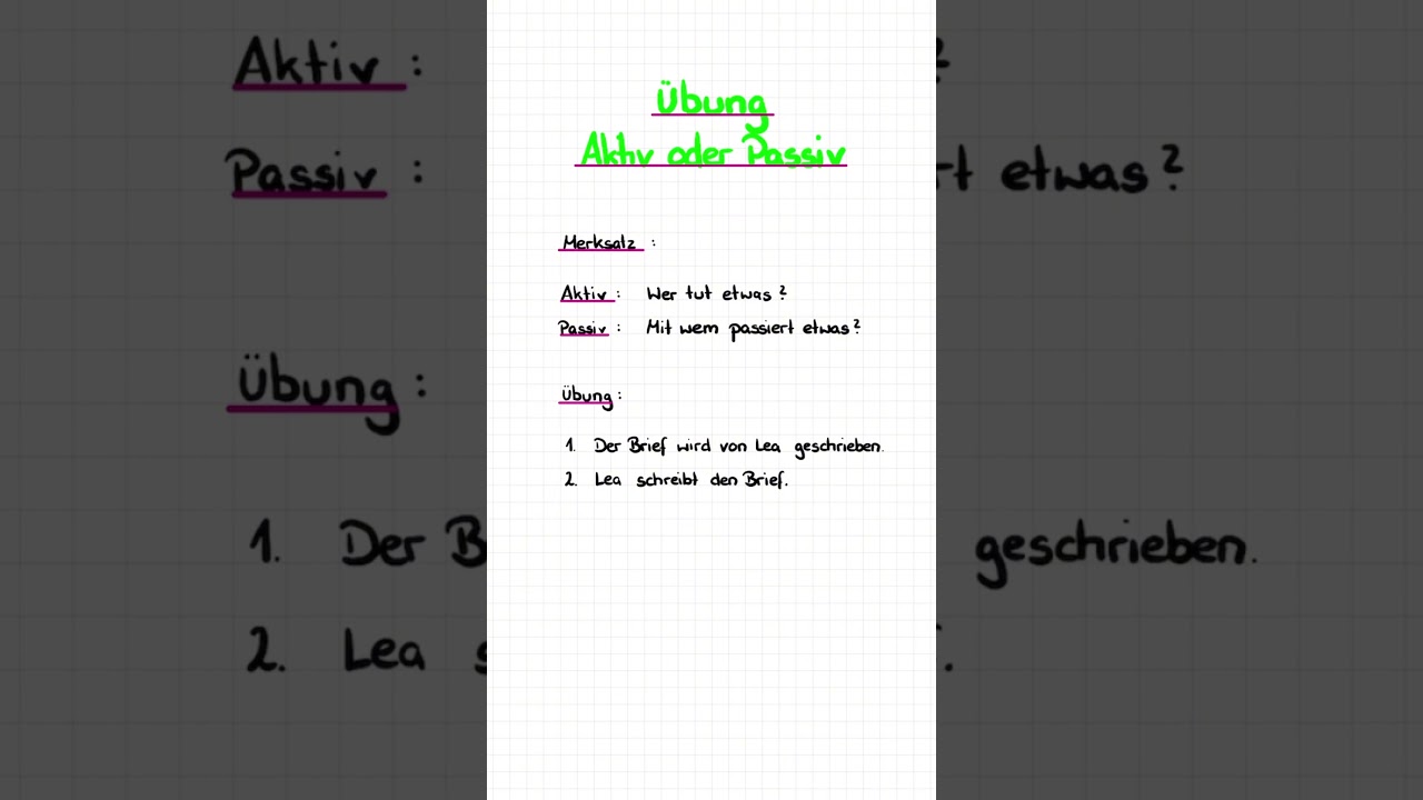 Aktiv Passiv📝