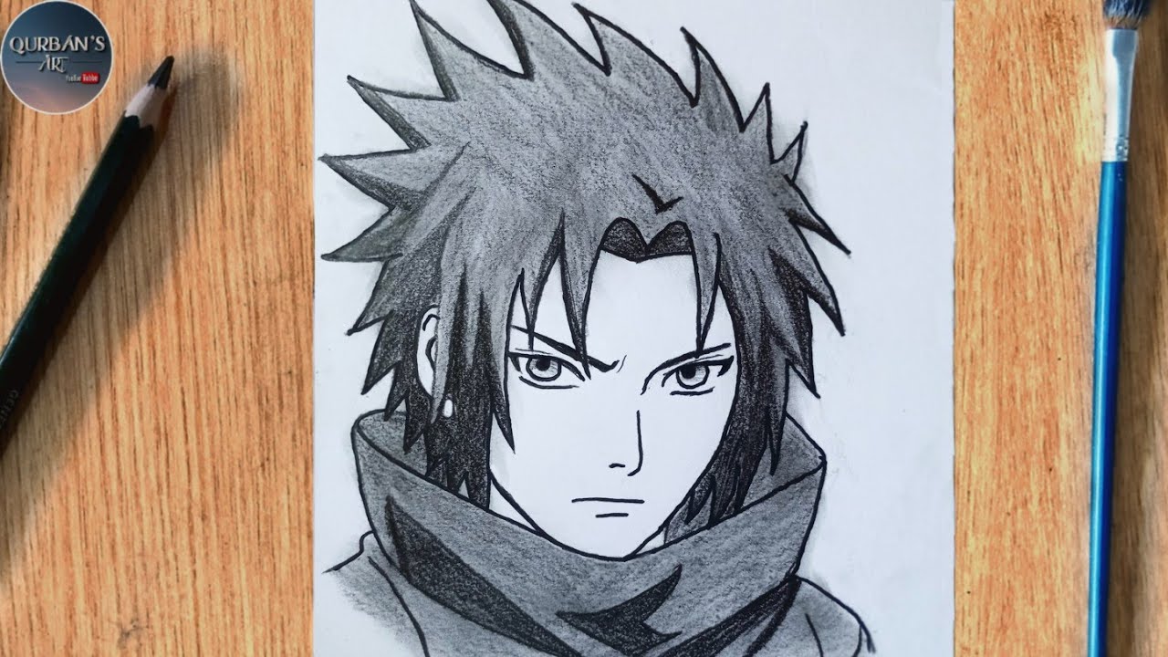 How to draw Sasuke Uchiha | Naruto Drawing Tutorial step by step | Easy ...