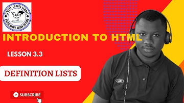 Lesson 3.3: Definition Lists
