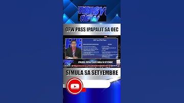 OFW pass, ipapalit sa OEC simula sa setyembre.#shorts
