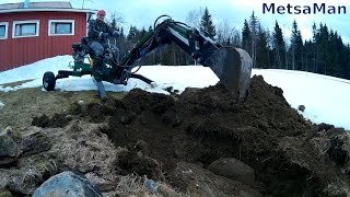 Bury some stones with tiny backhoe Kellfri