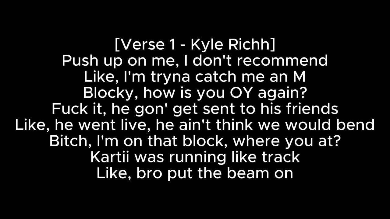 4100 ONE MIC CYPHER (LYRICS) KYLE RICHH, JENN CARTER, JAH WOO YouTube