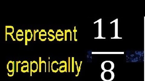 Represent 11/8 graphically . Graphic representation of fractions, graph