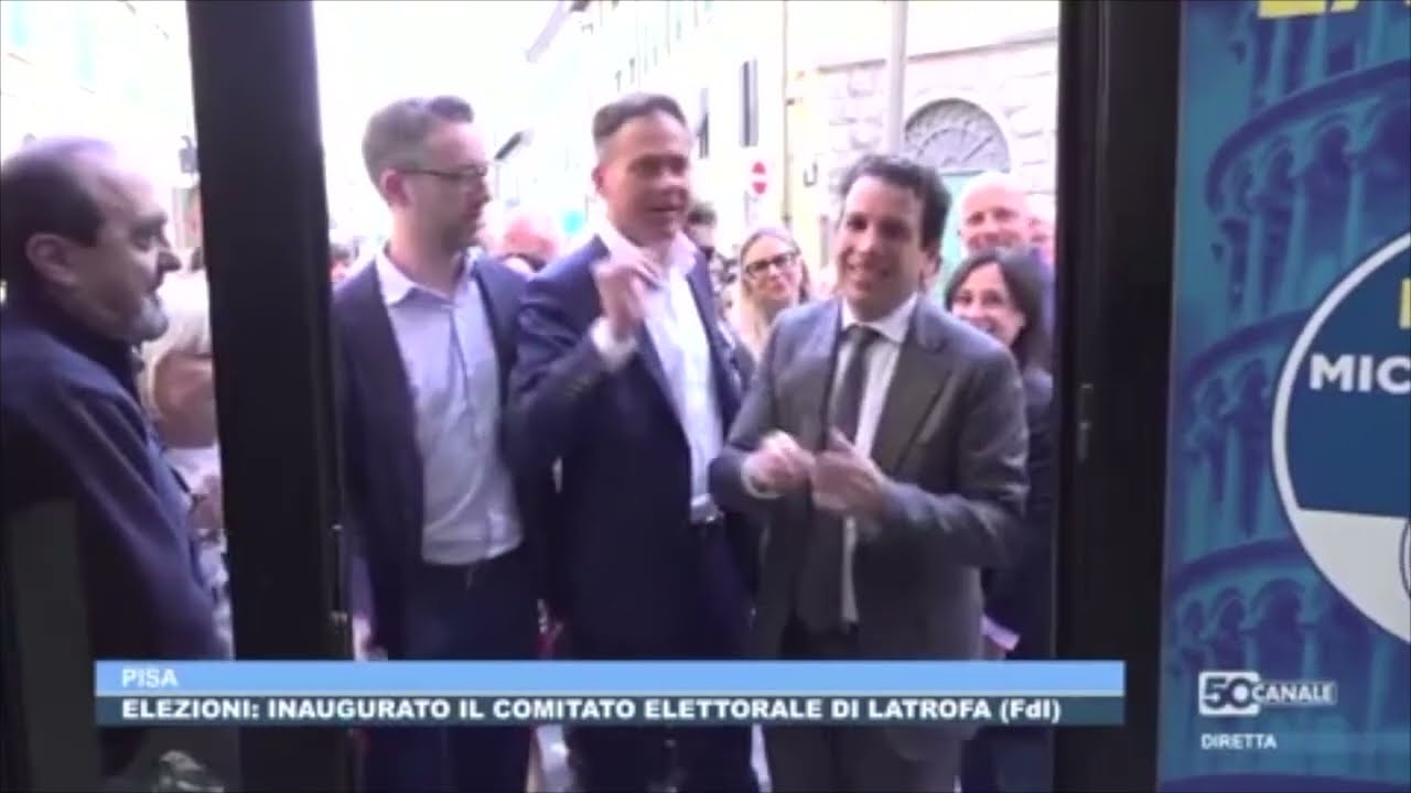 Raffaele Latrofa inaugura a Pisa il suo comitato elettorale, 50 Canale, 25.4.2023