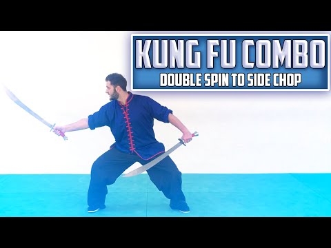 Kung Fu Combo | Double Broadsword ⚔️ Spin to Side Chop ⚔️