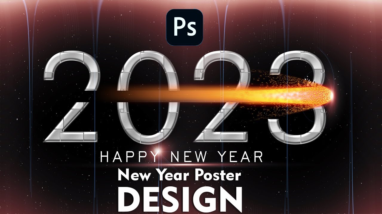 New year 2023 poster design in photoshop : Photoshop Me Banner Kaise ...
