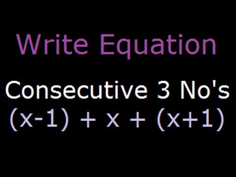 Sum Of Consecutive Numbers Problem Using Equation