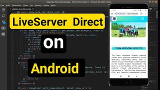 How to Use Vs Code Live-Server on Andriod | Local Host Website on Andriod