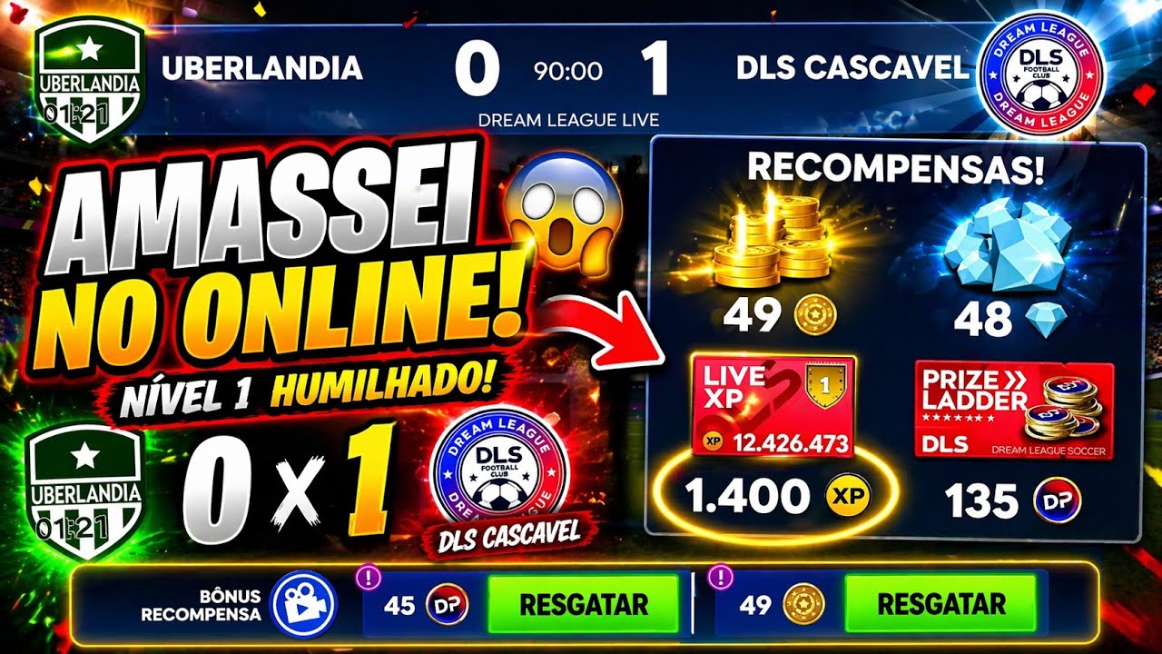 DLS 26 | NINGUÉM SEGURA MEU TIME 😳⚡️| CAMPEÃO NIVEL 1 NO ONLINE dls ...