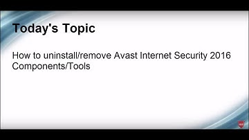 How to remove Avast Internet Security components
