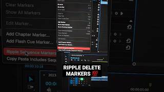 You can RIPPLE DELETE MARKERS! ✅ #premierepro #tutorial #kylerholland #shorts