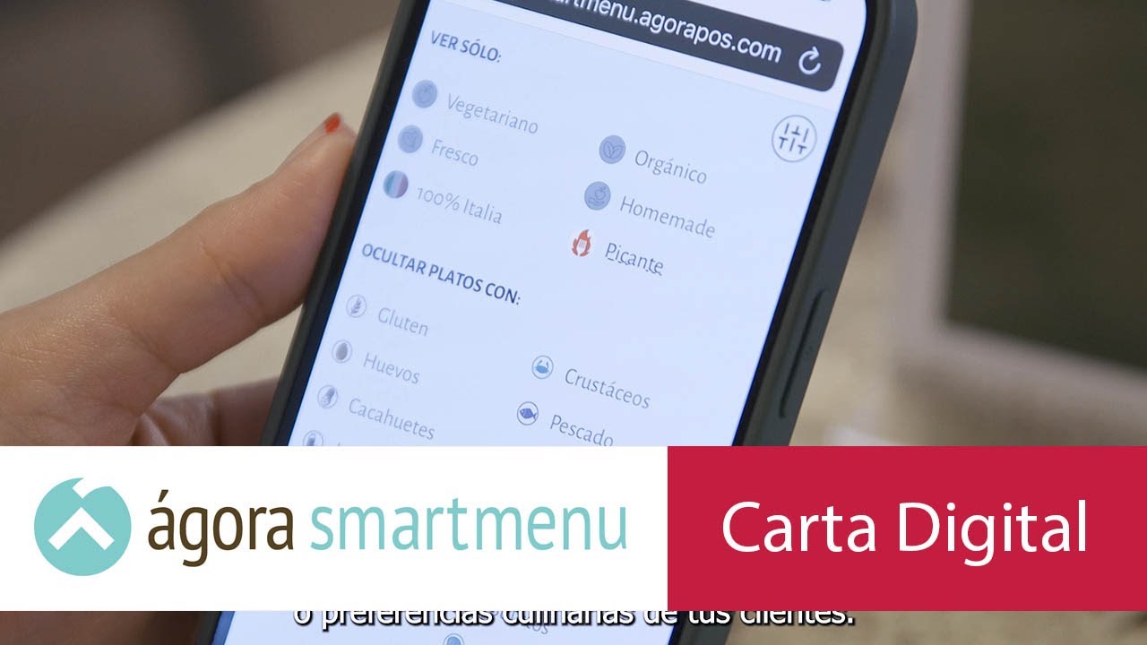 Carta Digital Smart Menu de Ágora Software TPV.