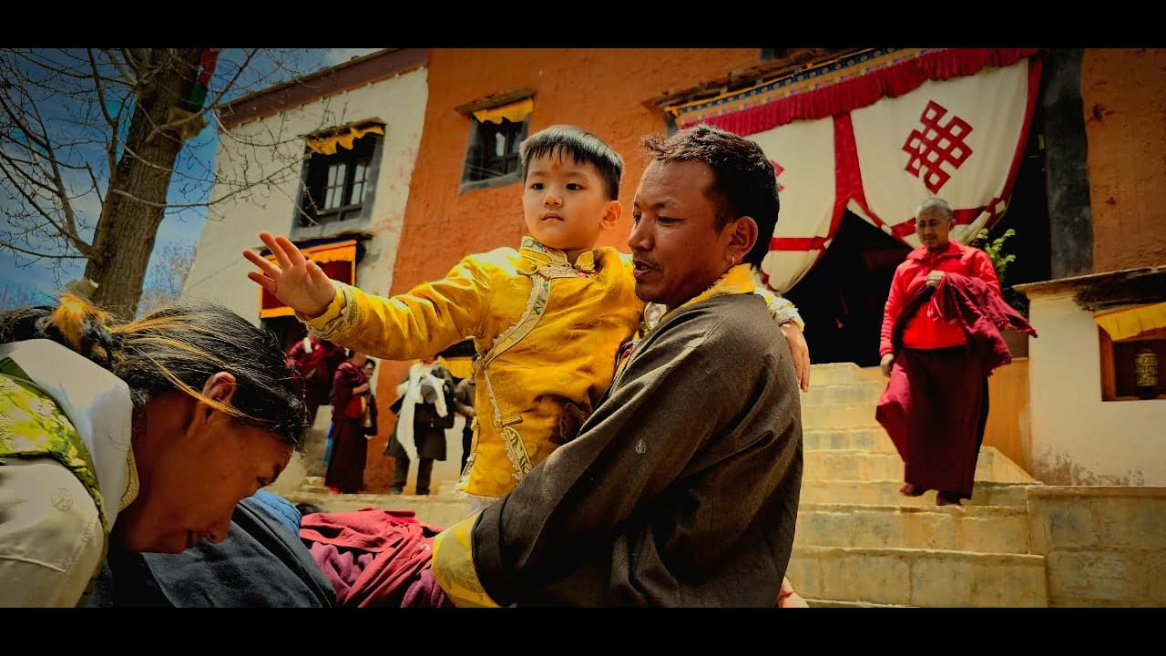 H.H The 43rd Sakya Trizin Gyana Vajra Rinpoche going at Marang, Ghar Gumba, Lomanthang and Namgyal.