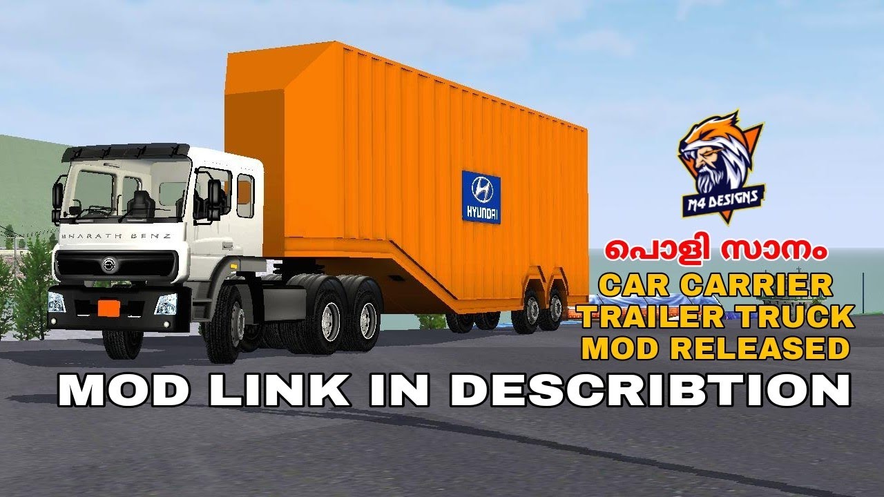 CAR CARRIER TRAILER TRUCK MOD FOR BUSSID 😘 TRAILER TRUCK MOD 🥰 MOD