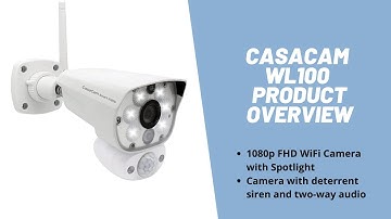 CasaCam WL100 1080p FHD WiFi Camera with Spotlight