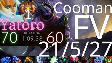 Cooman Faceless Void vs Yatoro Naga Siren, Invoker, Ogre Magi - 3 core pros - dota2