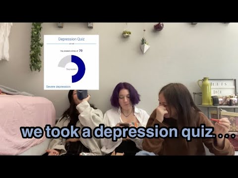 Taking a depression quiz.