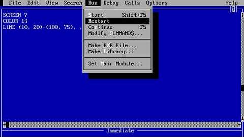 Drawing a Yellow Rectangle in QuickBASIC 4.5