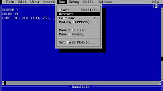 Drawing a Yellow Rectangle in QuickBASIC 4.5