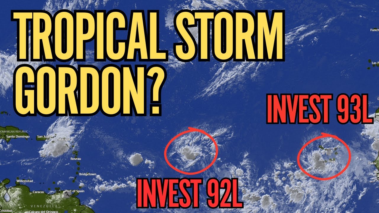 Invest 92L and Invest 93L. Tropical Storm Gordon will form in the ...