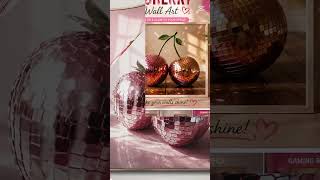 ETSY STORE# DIGITAL WALL ART # DISCO CHERRY