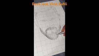 Devil 😈 look Virat Kohli portrait drawing outline complete #art #drawing #sketch #viratkohli