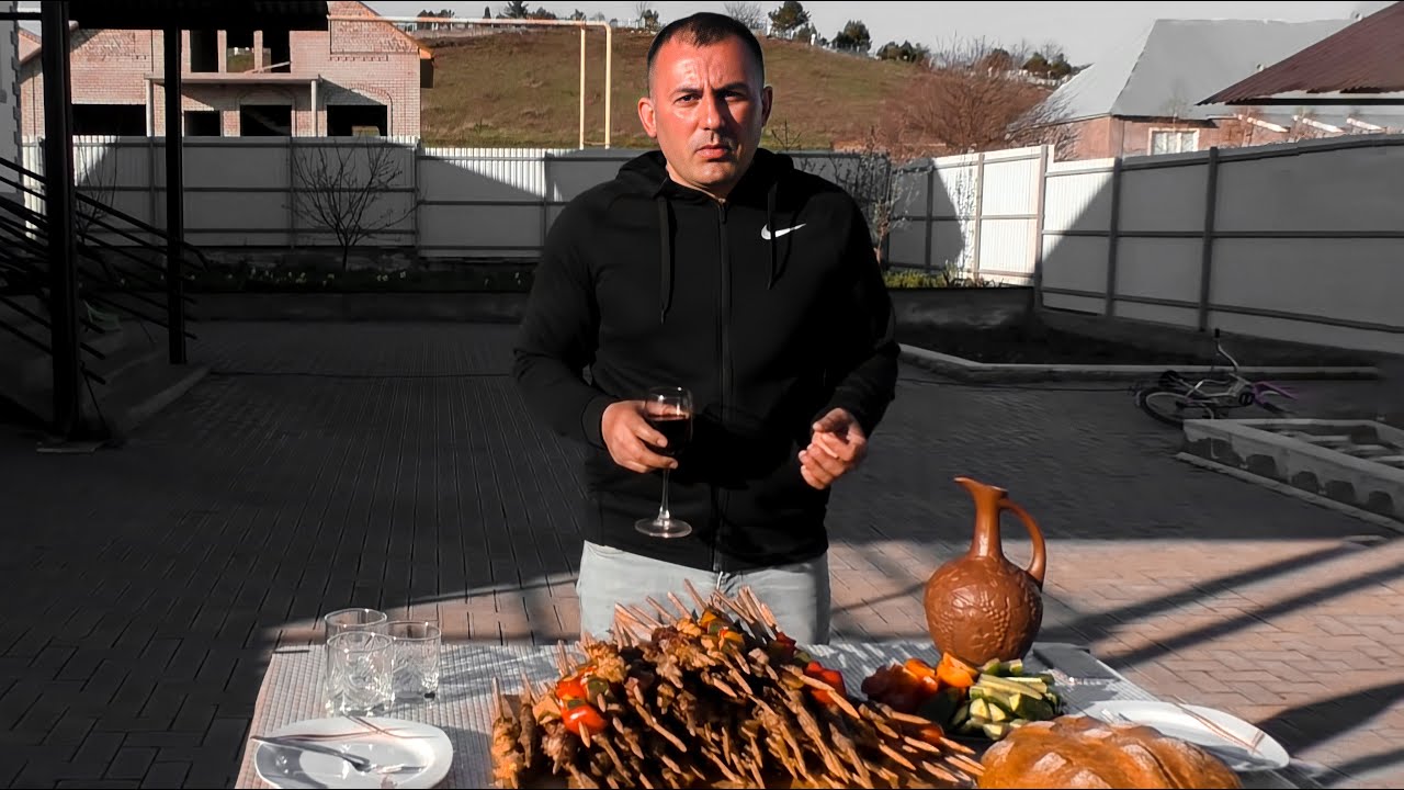 ⁣Cooking on an unusual grill - barbecue on skewers | GEORGY KAVKAZ