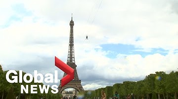 You can now take a zipline off the Eiffel Tower
