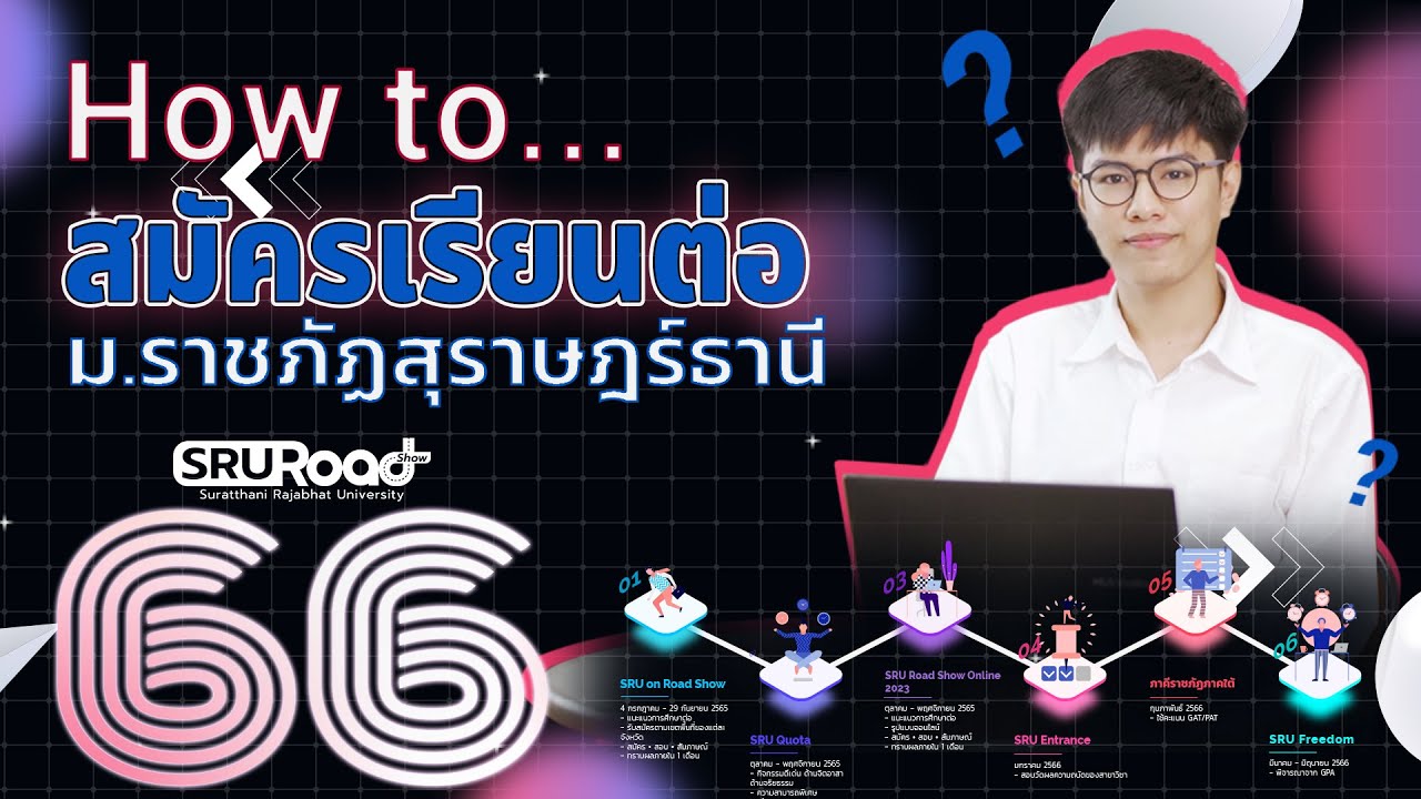 #SRUTCAS65 : How to…สมัครเรียนต่อ ม.ราชภัฏสุราษฎร์ธานี ผ่านระบบ Online