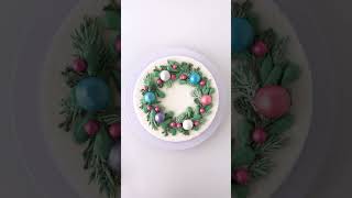 Buttercream Christmas Wreath Cake