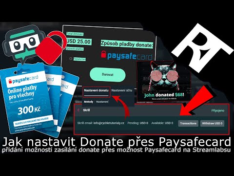 Jak nastavit donate přes Paysafecard / Skrill –  nastavení donate na Streamlabs (tutoriál)