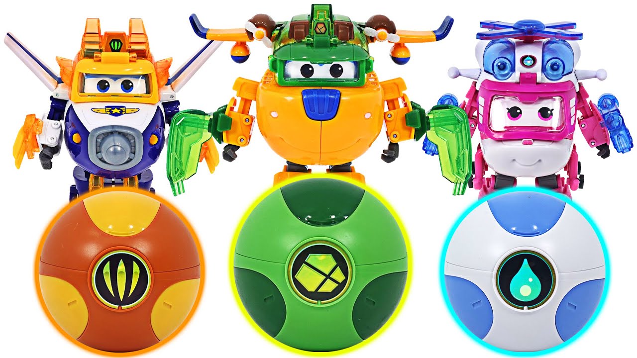 Super Wings transforming upgraded super animal ball, super earth ball