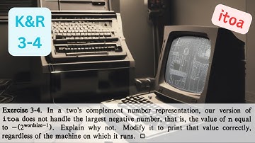 The C Programming Language K&R: 3-4 Solution to itoa