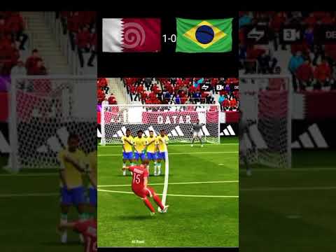 Quater vs Brazil 🎯🏆| FINAL - GIFA MOBILE HIGHLIGHTS #shorts #quatar #brazil #fifamobile #trending