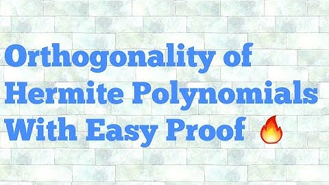 orthogonality of hermite polynomials in hindi