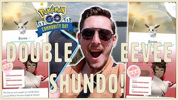 I GOT 2 *SHUNDO EEVEE* ON SHINY EEVEE COMMUNITY DAY IN POKÉMON GO!