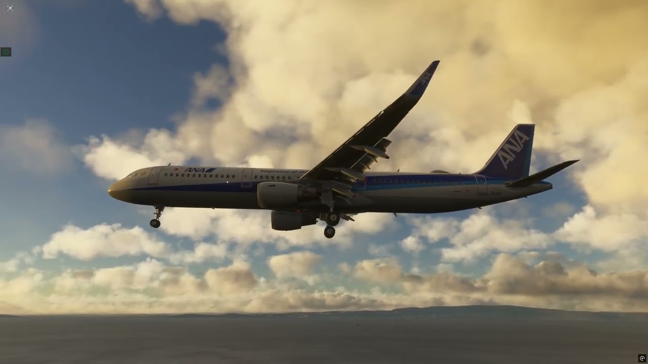 Flight Simulator 2024 夕陽下 RJBB RWY 24R 尾風 Go-around  [4K RTX5080]