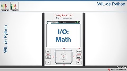 TI-Nspire CX II-T: I/O math
