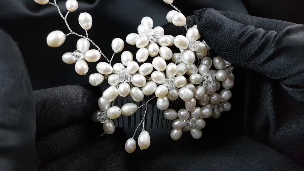 Gabriella Fresh Water Pearl Hair Comb - Bella Krystal