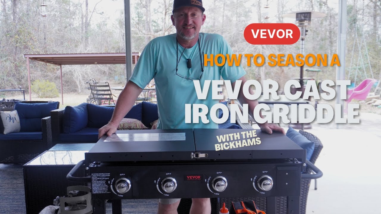 How to Season a Vevor Cast Iron Outdoor Griddle | How to properly ...