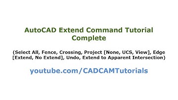 AutoCAD Extend Command Tutorial Complete | Apparent Intersection, Multiple Lines, to Line and Arc