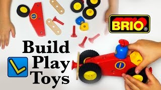 Let's play kids. Build with BRIO Builder. Build your toys with and play.