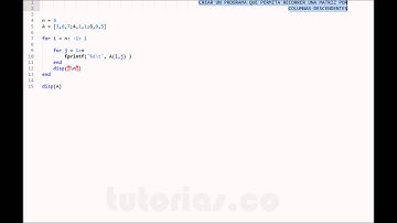 arrays – matLab (columnas matriz descendentemente)