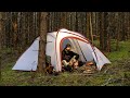 Hot Tent Camping Alone In The Forest