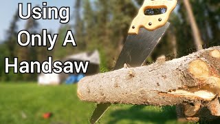 Turning A Log Into A 2 By 4 Using only a Handsaw