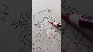 Drawing my fav trio from jjk jujutsukaisen anime cute art coloring sketchbook shorts