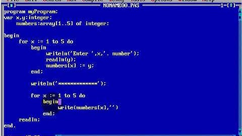 Turbo Pascal Programming  #44 More about Arrays
