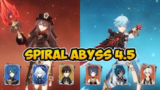 Spiral Abyss 4.5 Hu Tao & Chongyun 9★ Floor 12 - Genshin Impact