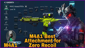 Delta force mobile (M4A1) zero Recoil Best Attechment #deltaforcemobile #cod #gaming